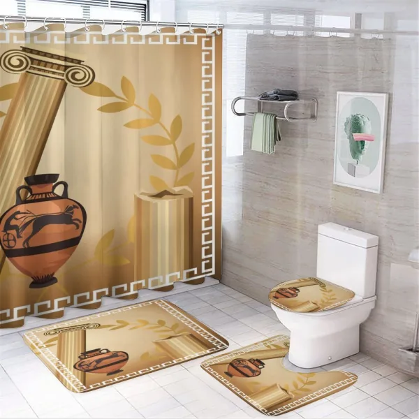Hellenic Heritage on a shower curtain