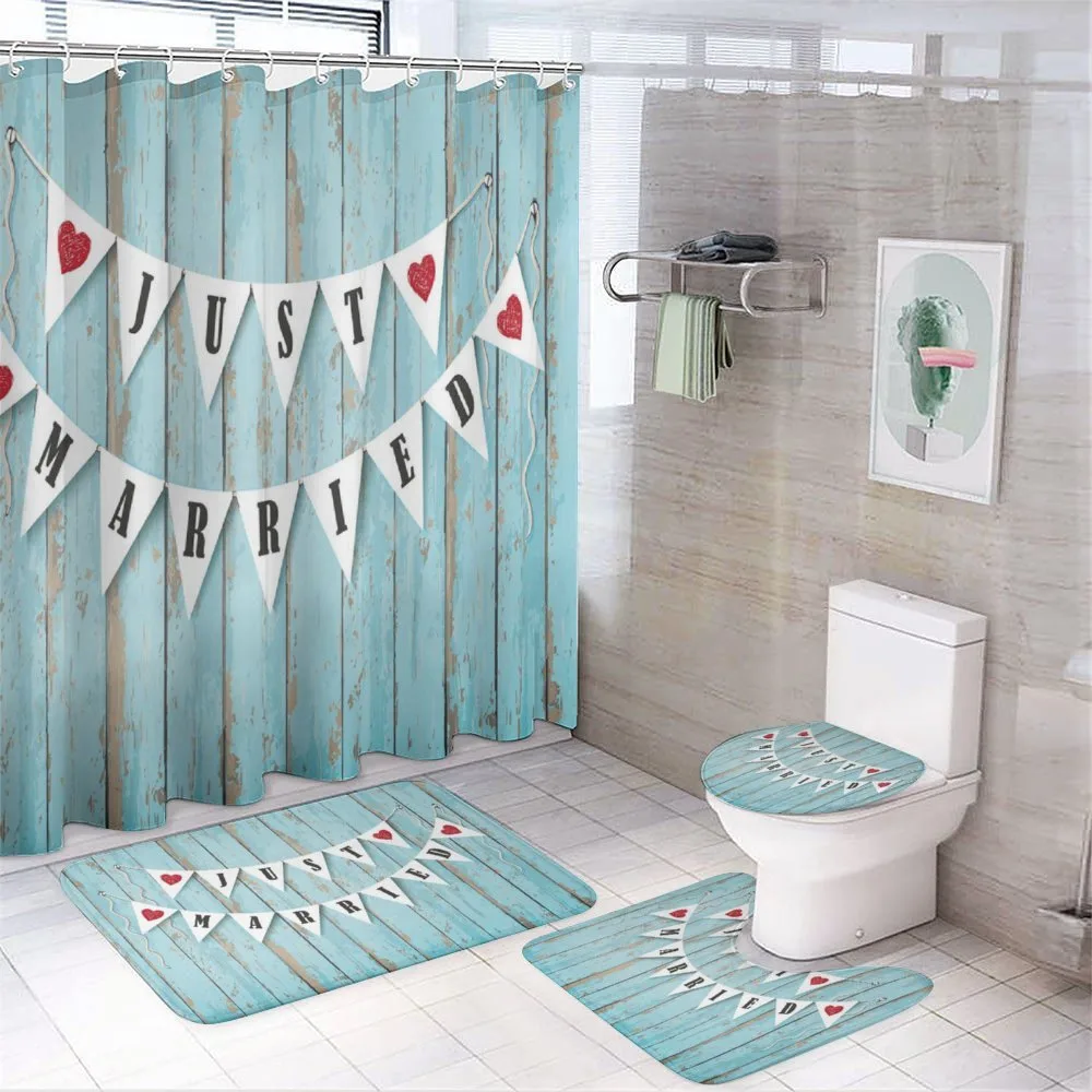 Just Married on Wood Door — Your design