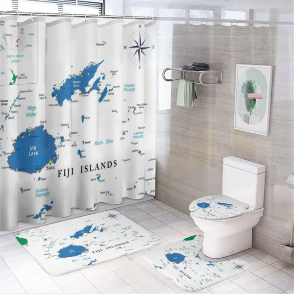 Mapping with Names Written on a shower curtain