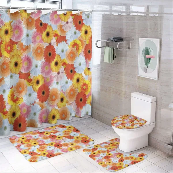Realistic Fresh Growth on a shower curtain
