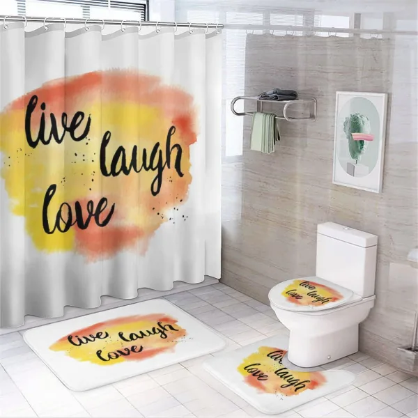 Soft Watercolor on a shower curtain