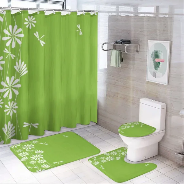Spring Childish Art on a shower curtain