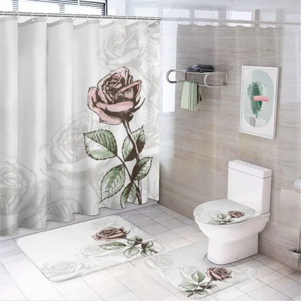 Victorian Antique Sketch on a shower curtain