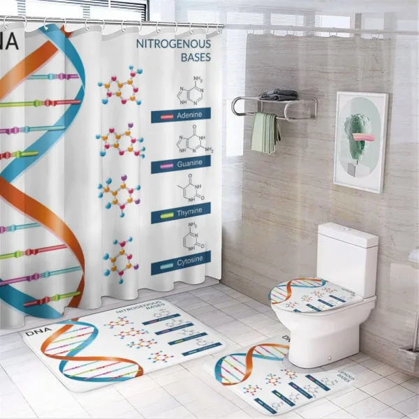 Biochemistry Fun on a shower curtain