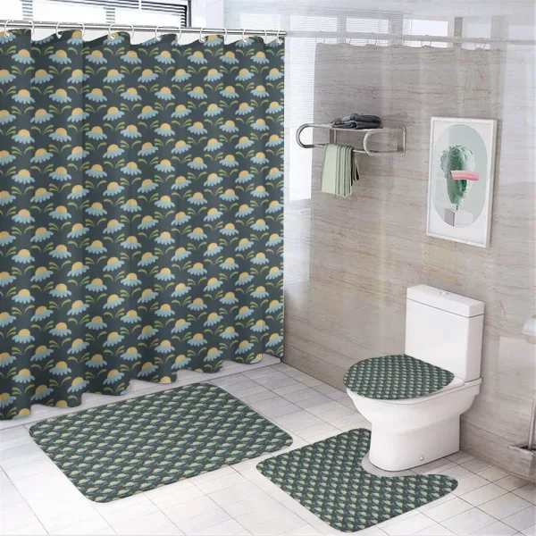 Blossoming Spring Daisies on a shower curtain