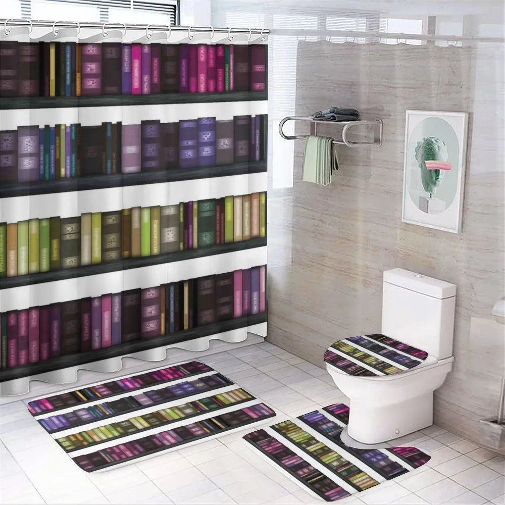 Colorful Books on Shelves — Your design