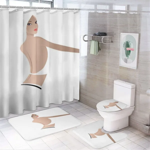Feminen Fashion Theme on a shower curtain