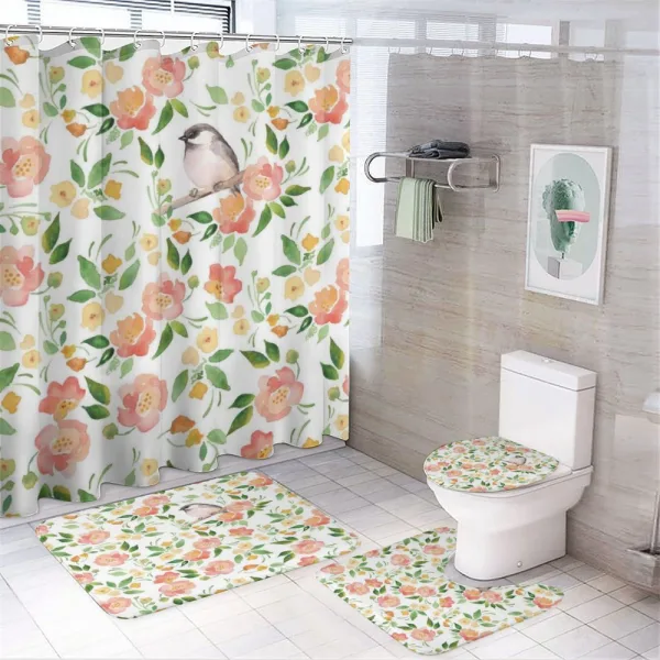 Flower Petals Blossoms on a shower curtain