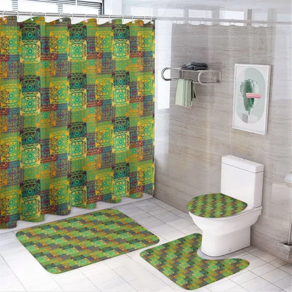 Folk Native on a shower curtain