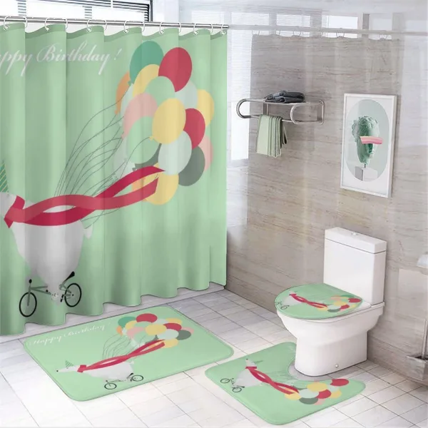 Happy Birthday Party on a shower curtain