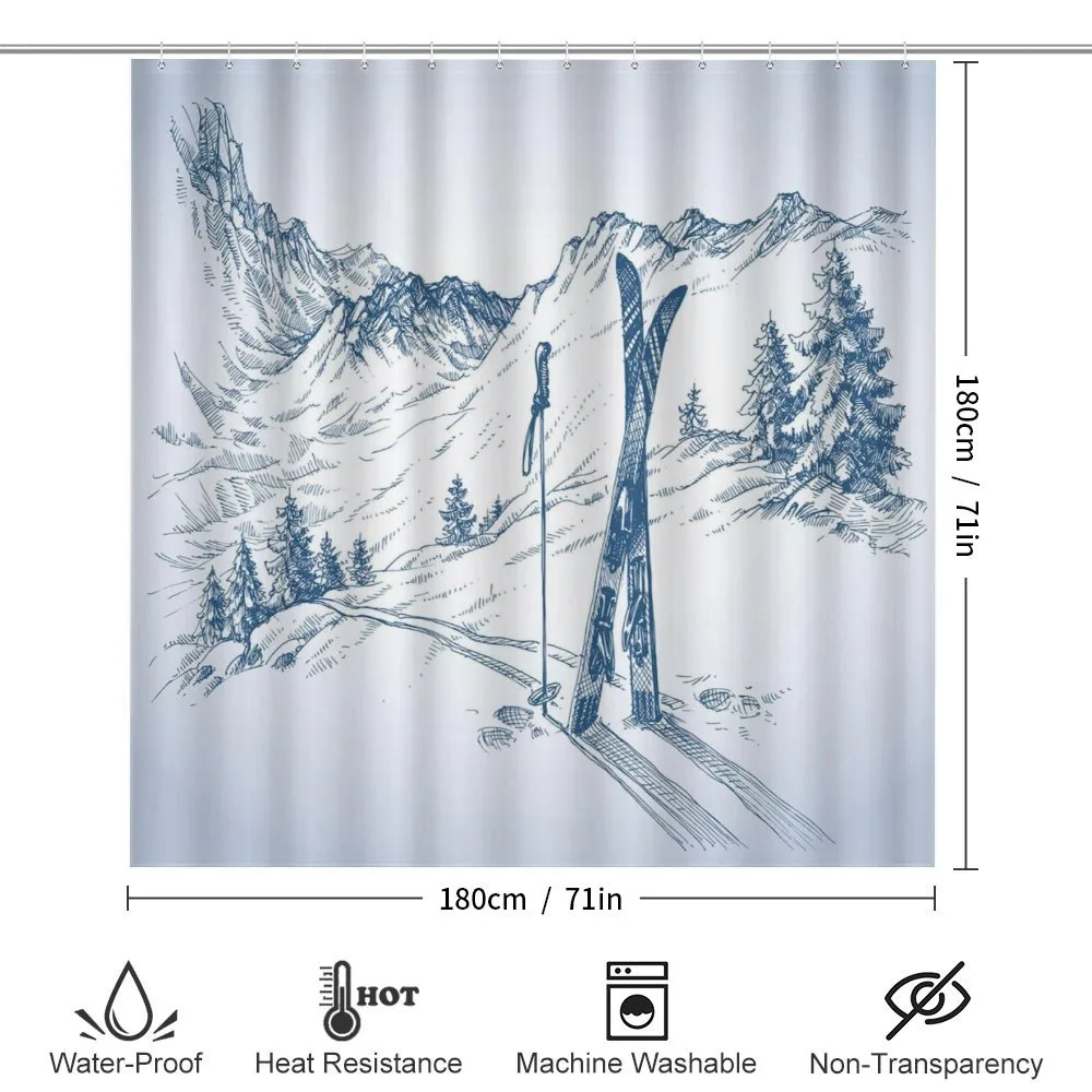 Landscape of Snowy Mountains — Detail 2