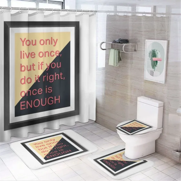 Motivational Poster Design on a shower curtain