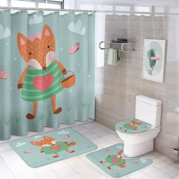 Nursery Animal with Dress on a shower curtain