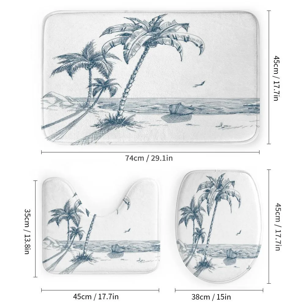 Palm Tree Boat Sketch — Detail 1
