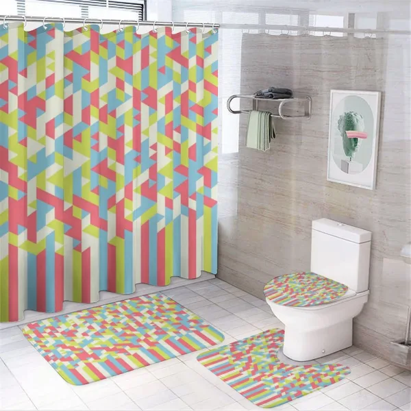 Psychedelic Gradient on a shower curtain