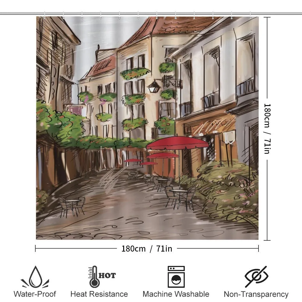 Romantic Patio Scene Sketch — Detail 2