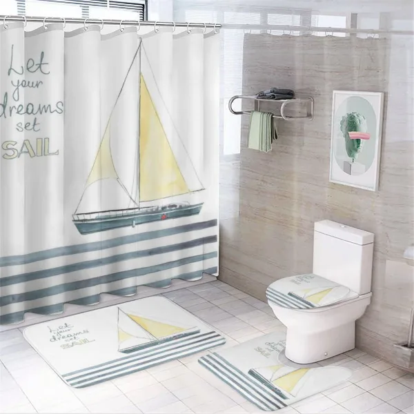 Sailing Travel on a shower curtain