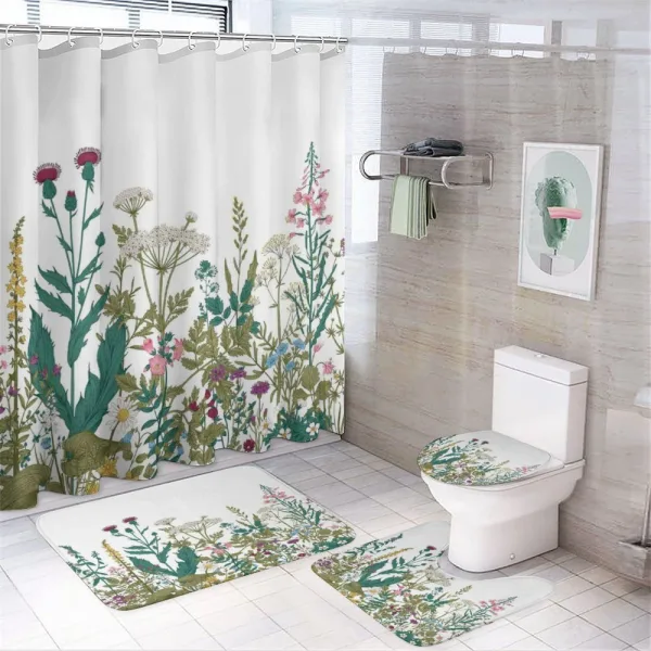 Spring Garden Hydrangeas on a shower curtain