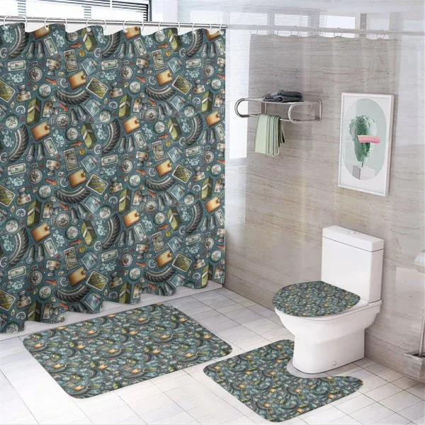 Traveling Roads Cards on a shower curtain