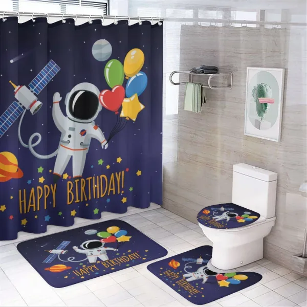 Astronaut Balloon on a shower curtain