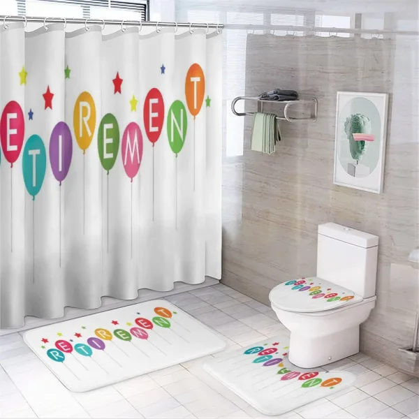 Balloons and Stars on a shower curtain