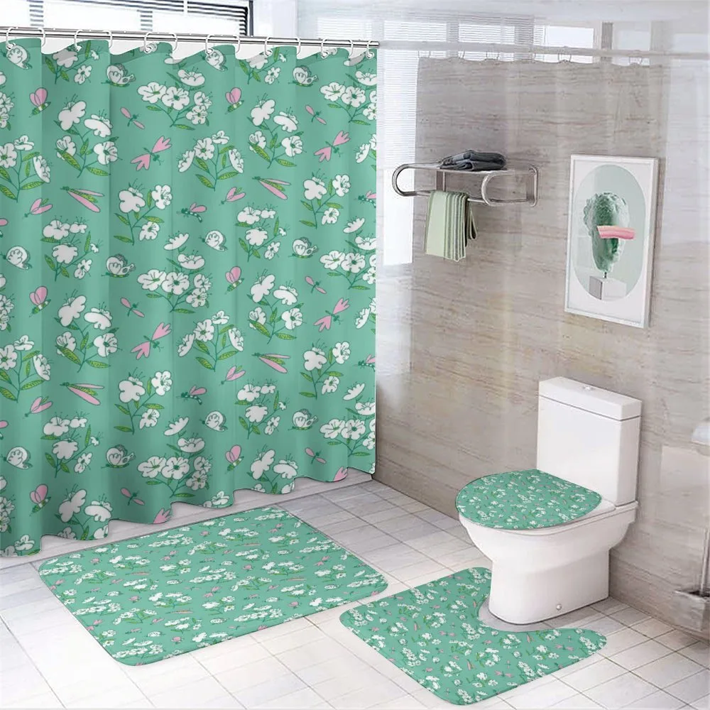 Blooming Plants Butterflies — Your design
