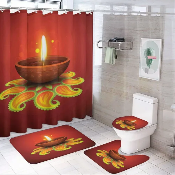Diwali Design on a shower curtain