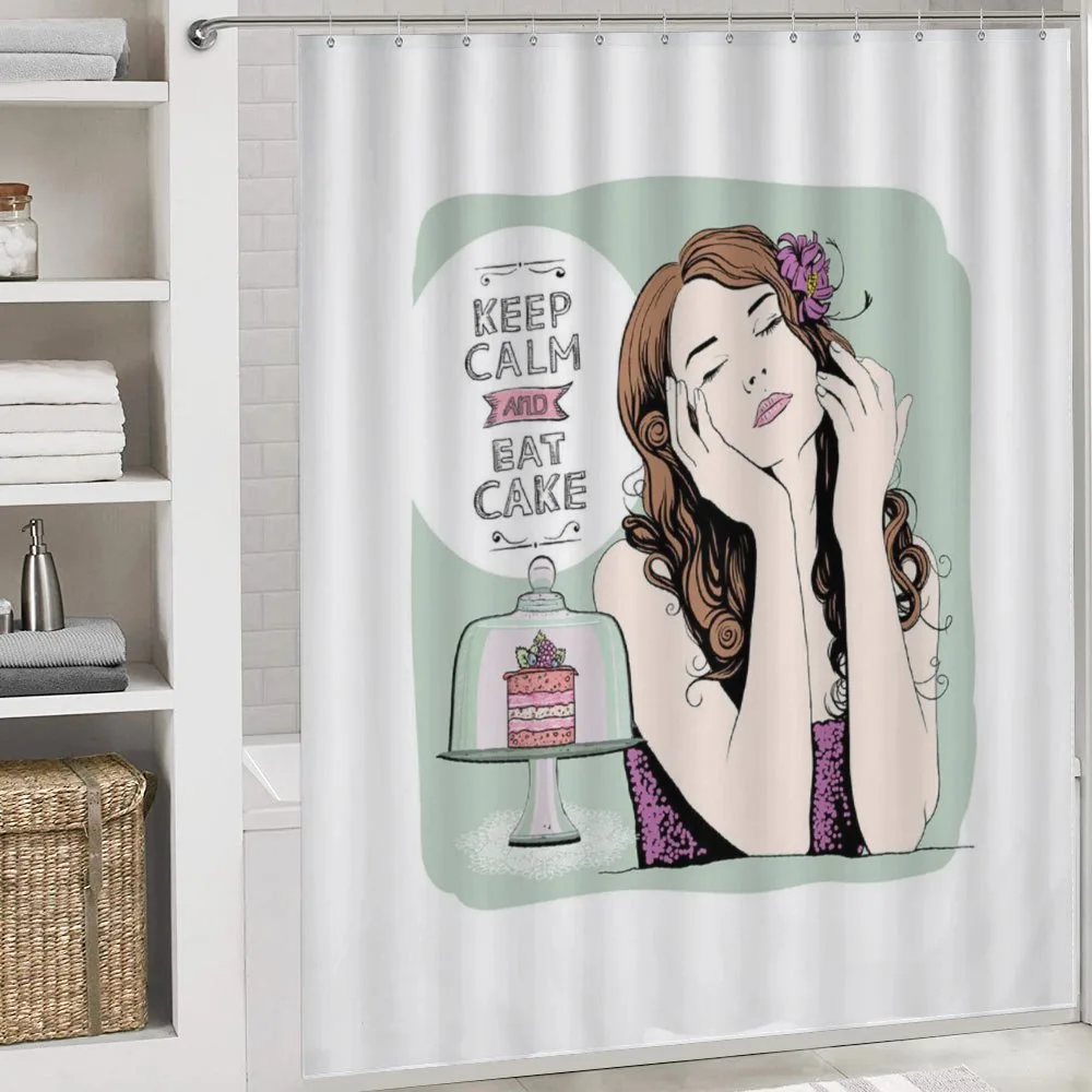 Eat Cake Text and Woman — Detail 4