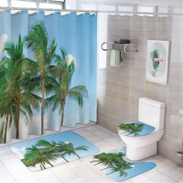 Exotic Idyllic Nature on a shower curtain