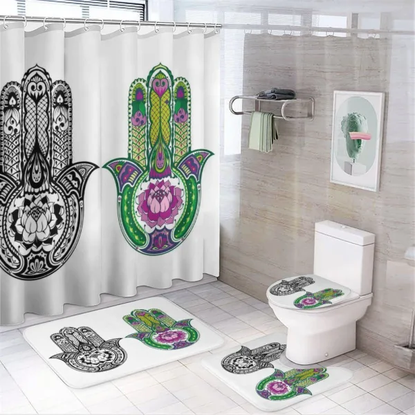 Lotus Flourish on a shower curtain