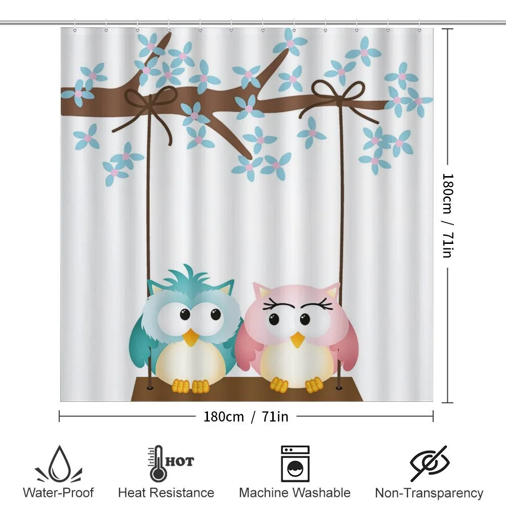 Owls in Love on Swing — Detail 2