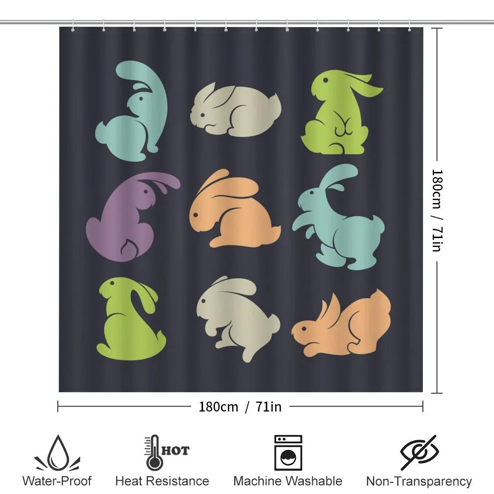 Pastel Rabbit Silhouettes — Detail 2