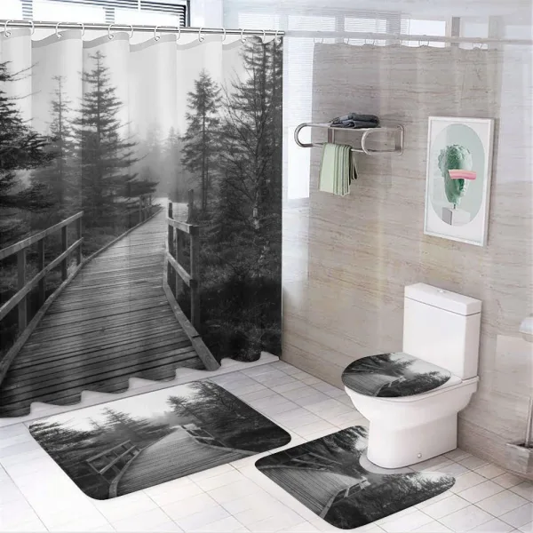 Pathway into Wilderness on a shower curtain