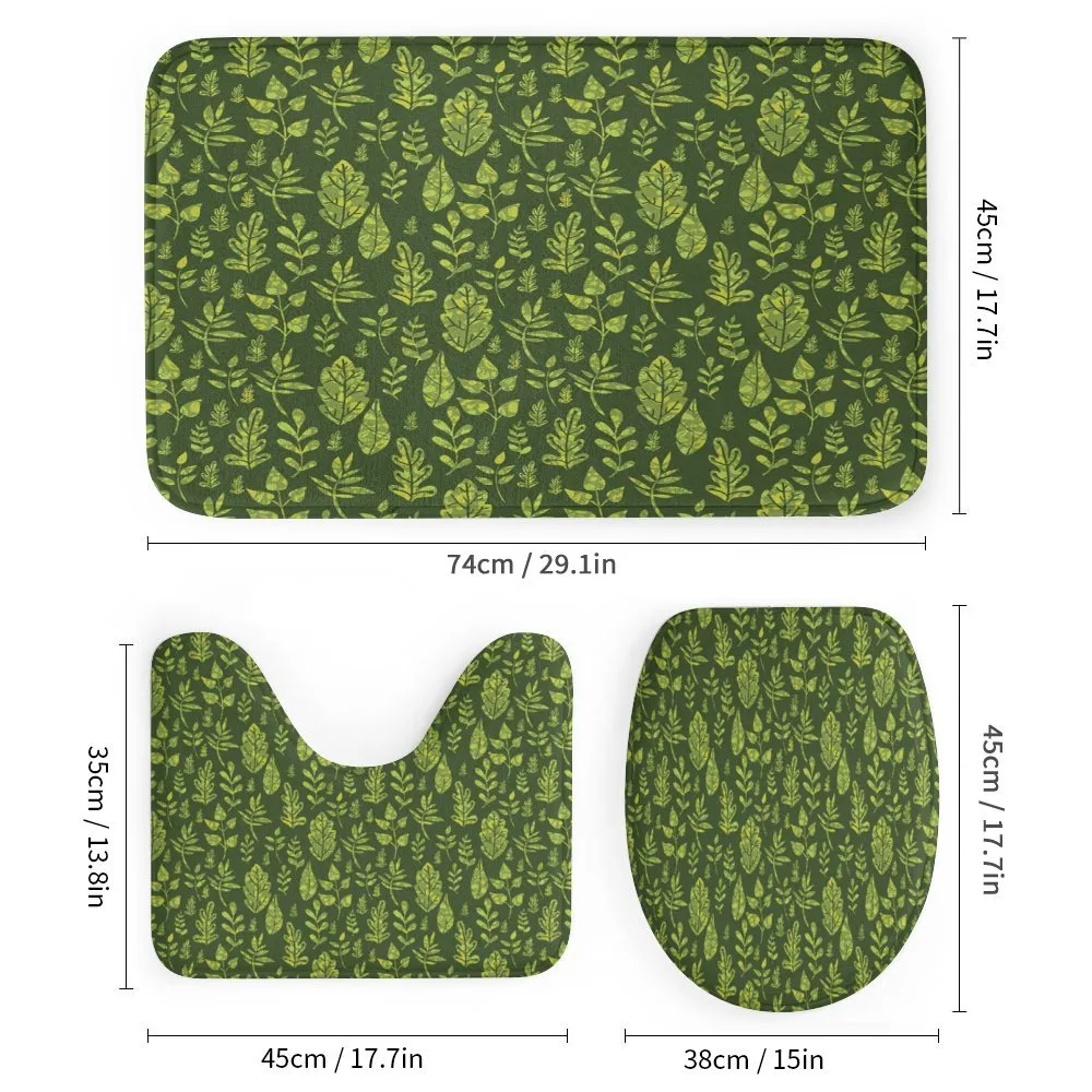 Patterned Green Leaves — Detail 1