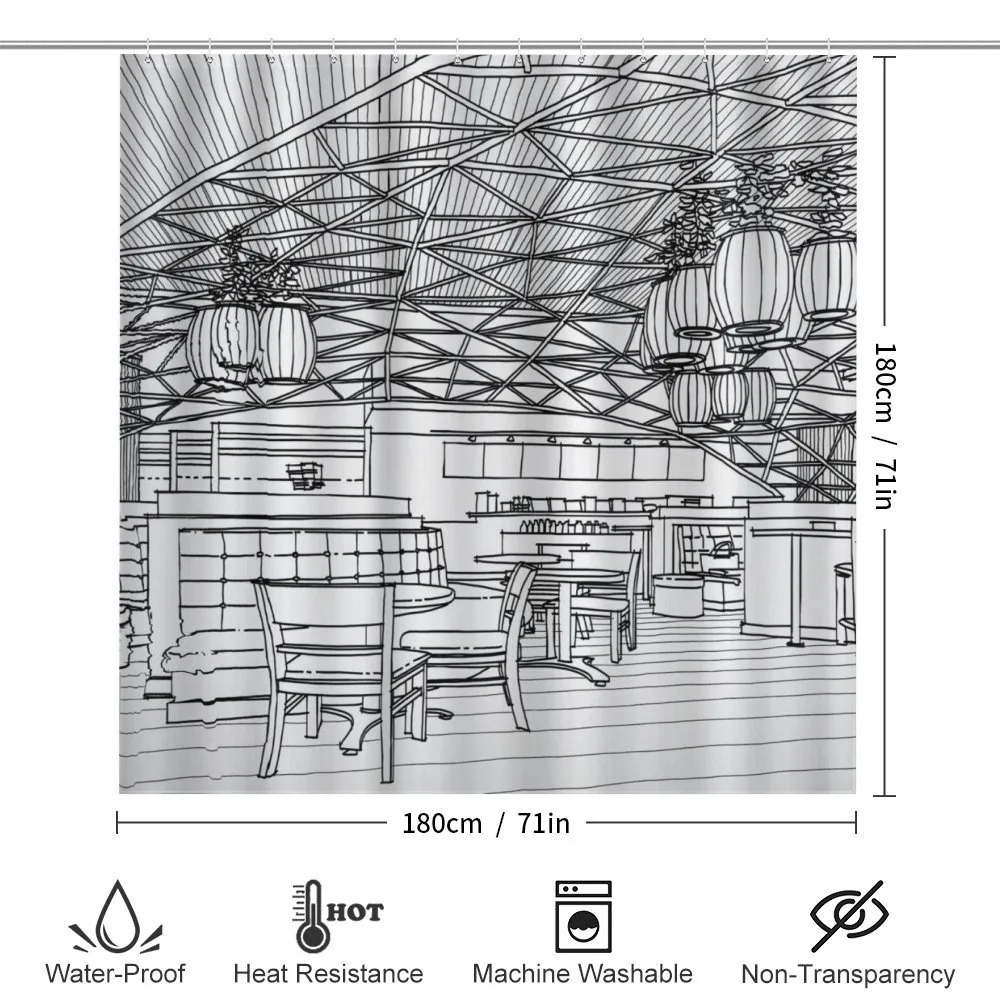 Restaurant Bar Art Sketch — Detail 2