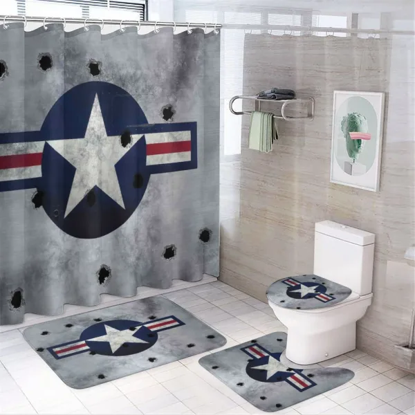 Star on Round Circle on a shower curtain