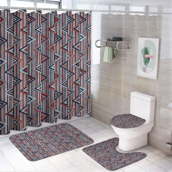 Striped on a shower curtain