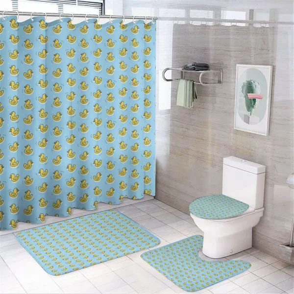 Toy Duck Pattern on a shower curtain