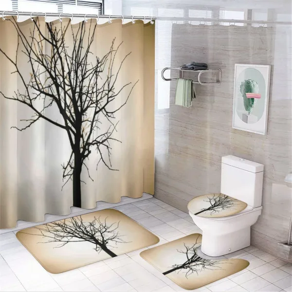Barren Tree on Ombre on a shower curtain