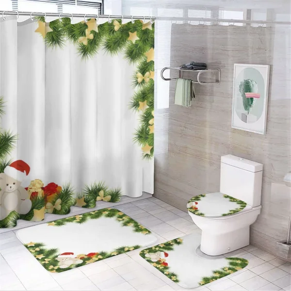 Bear Boxes Garland on a shower curtain
