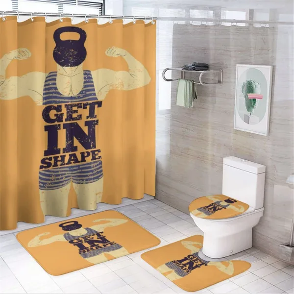 Bodybuilding Sports on a shower curtain