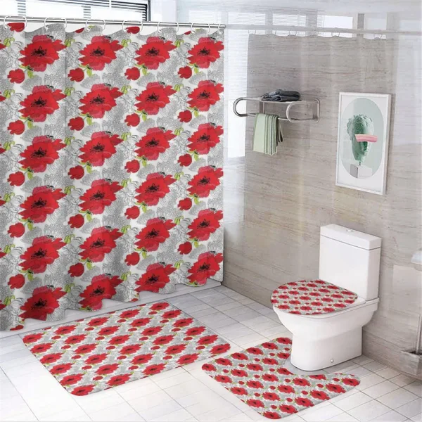 Bouquet of Spring Blooms on a shower curtain