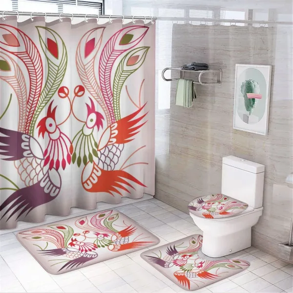 Chinese Traditional on a shower curtain