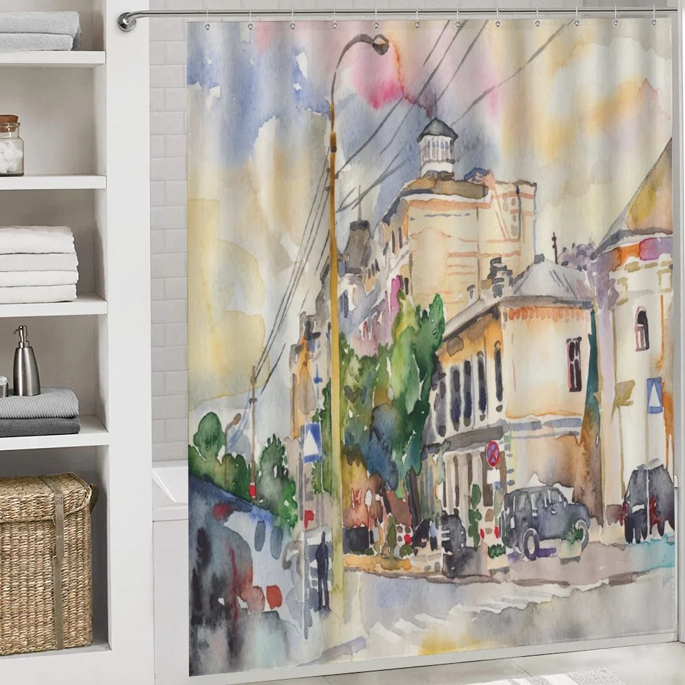 City Street Watercolors — Detail 4