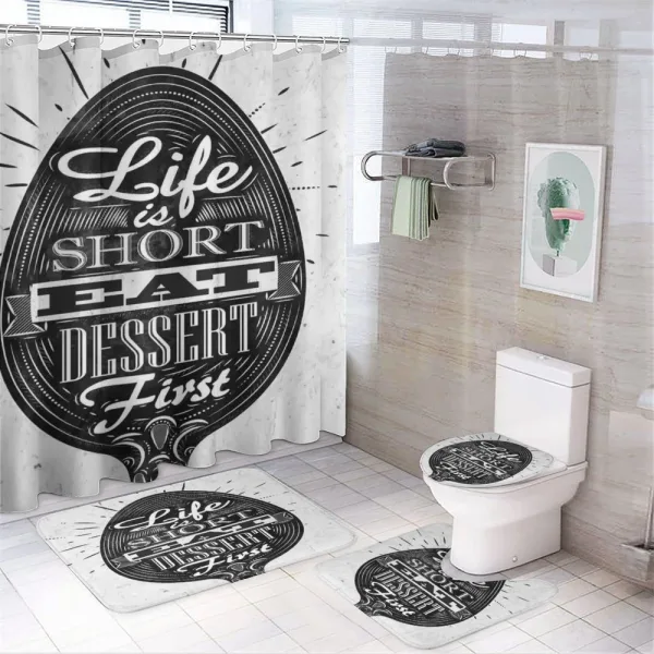 Creative Spoon Design on a shower curtain
