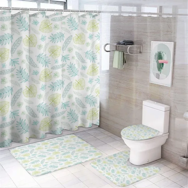 Drawings of Hawaiian Plants on a shower curtain
