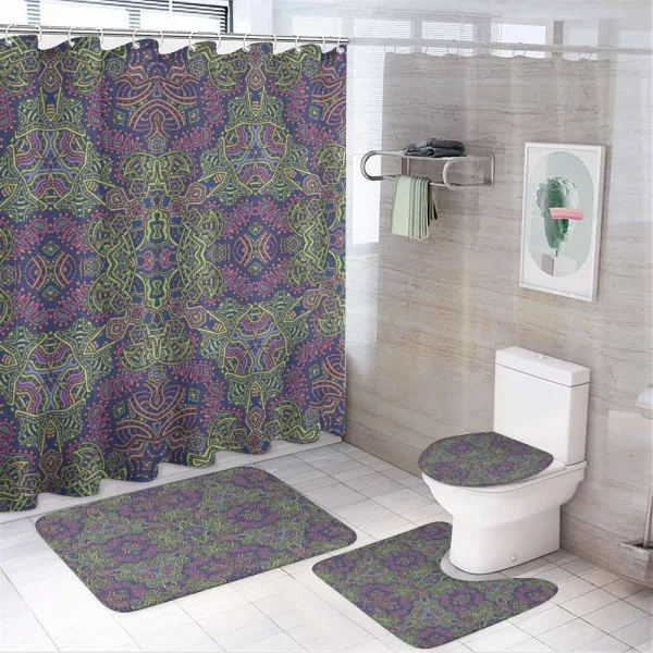 Mandala Boho Hippie on a shower curtain