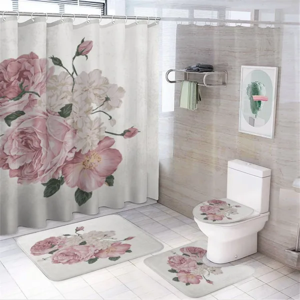 Old Roses Corsage Grunge on a shower curtain