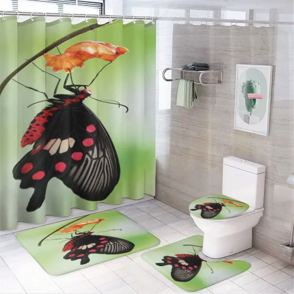 Open Cocoon on a shower curtain