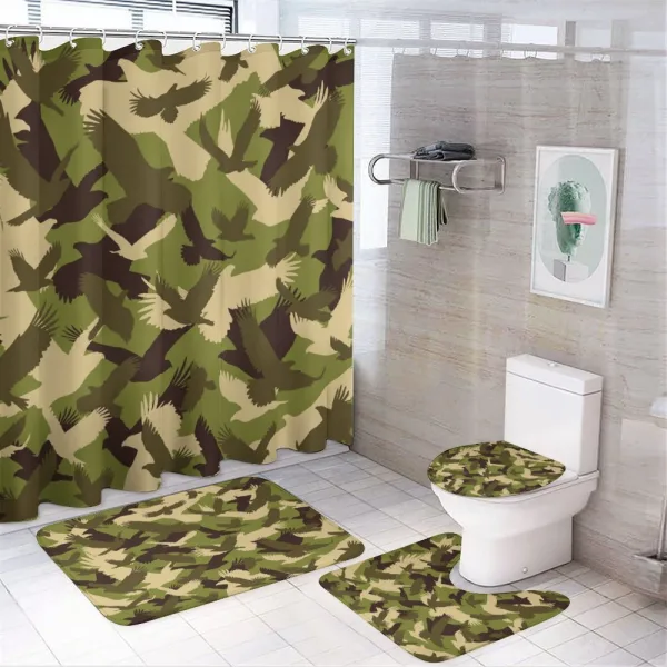 Open Wings Camouflage on a shower curtain